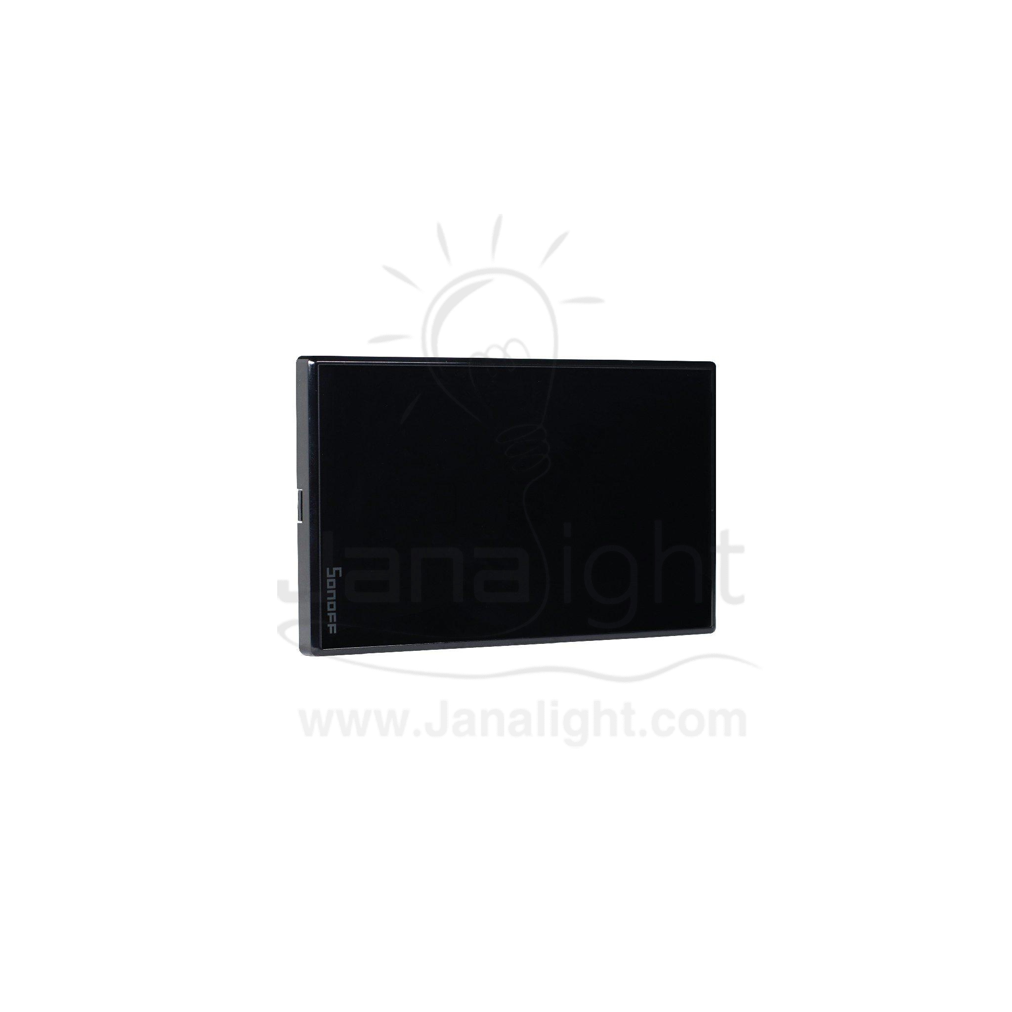 مفتاح تاتش واي فاي اسود 3 سونوف SF068 Sonoff wi-fi smart wall switch 3 gang black