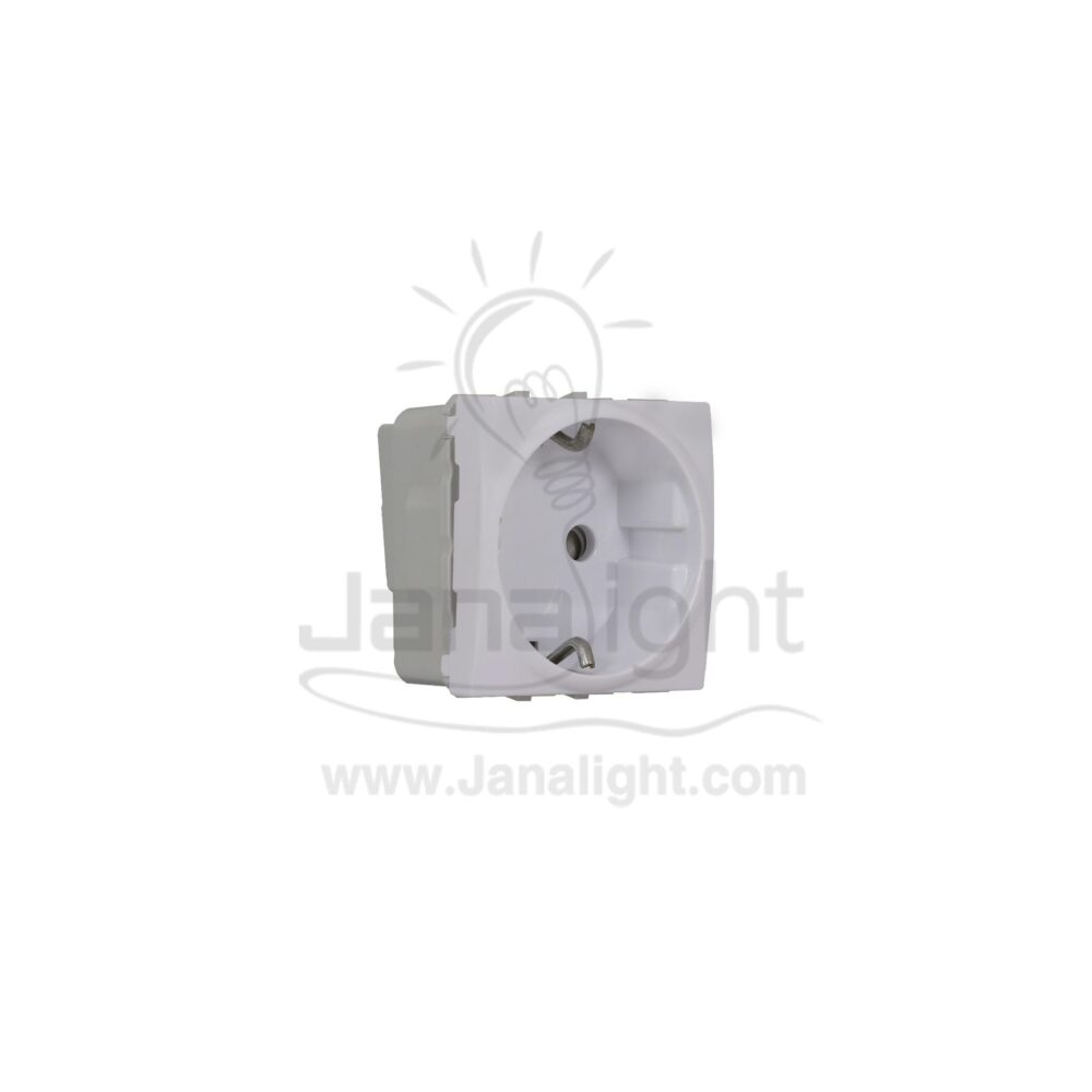 بريزة مجوفة 16 امبير ابيض شنايدر Schneider Mgu3.037.18 Schuko Plug Socket White