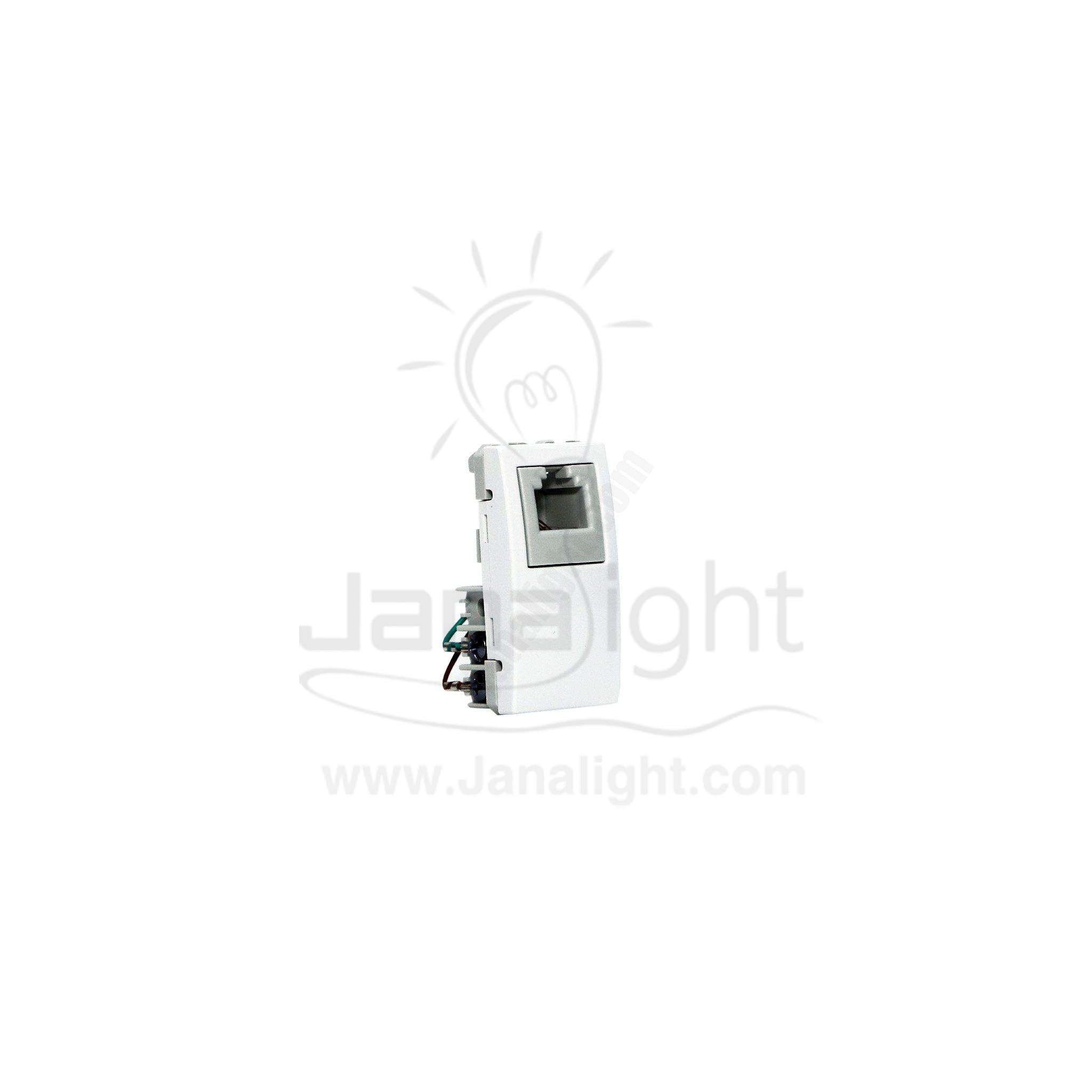 بريزة تليفون 4 طرف ابيض شنايدر MGU3-490-18 Schneider Mgu3.490.18 Telephone Plug Socket