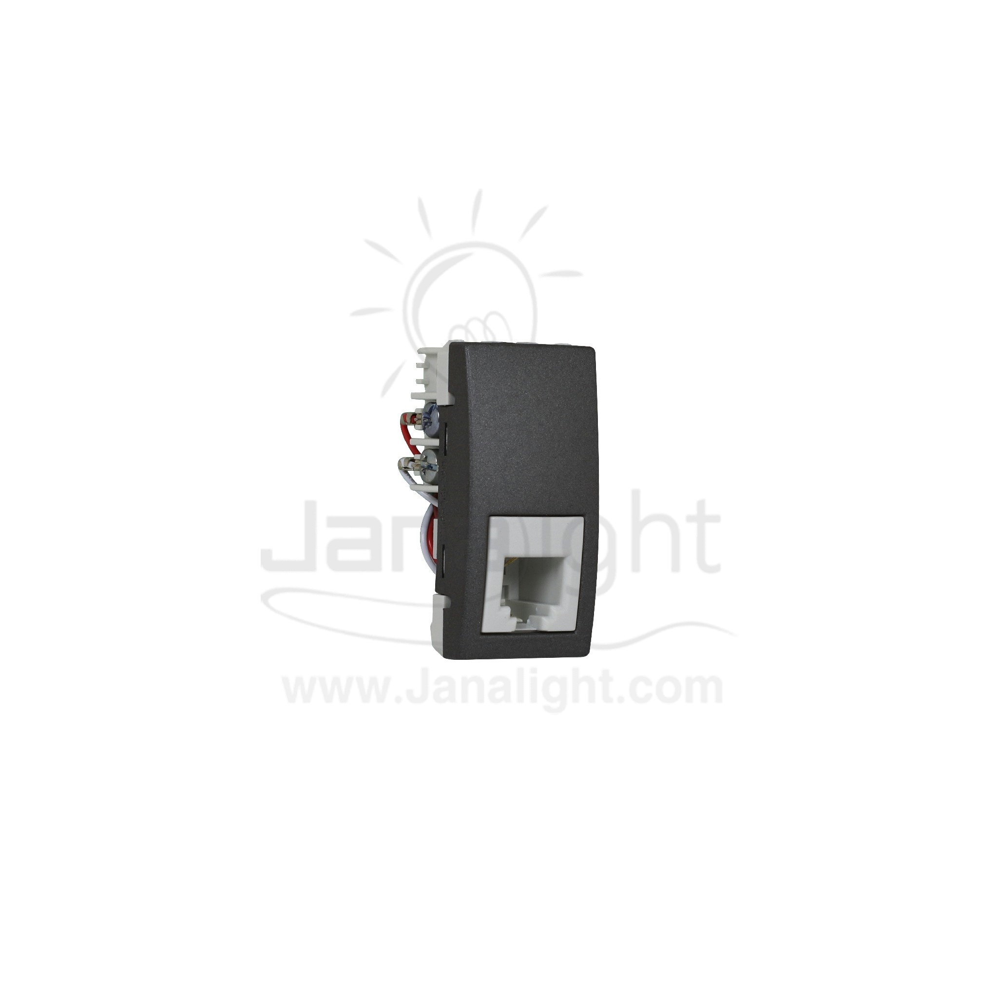 بريزة تليفون 4 طرف رمادي شنايدر MGU3-490-12 Schneider Mgu3.490.12 Telephone Plug Socket 14403017(1)