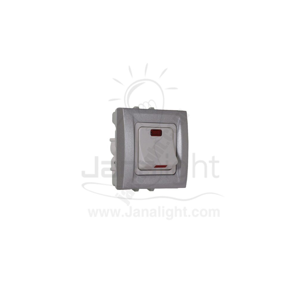 مفتاح تكييف 32 امبير بلمبة فضي شنايدر MGU3-232-30 S air conditioner switch 32 amp with a bulb Schneider MGU3.232.30 S
