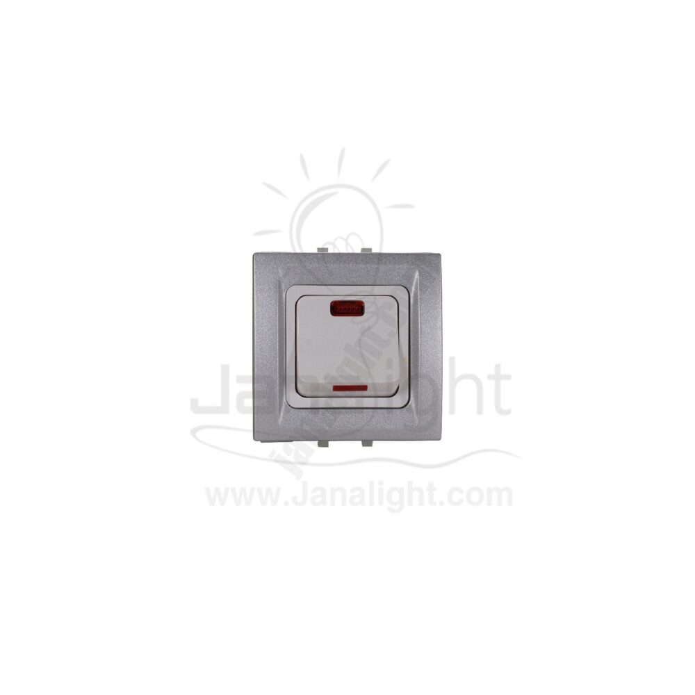 مفتاح تكييف 32 امبير بلمبة فضي شنايدر MGU3-232-30 S air conditioner switch 32 amp with a bulb Schneider MGU3.232.30 S