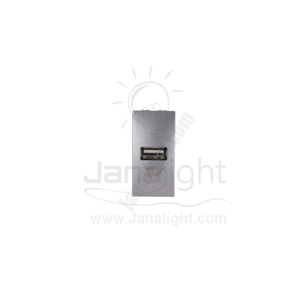 بريزة مدخل USB فضي شنايدر MGU3-428-30 USB charger graphite white from schneider electric silver