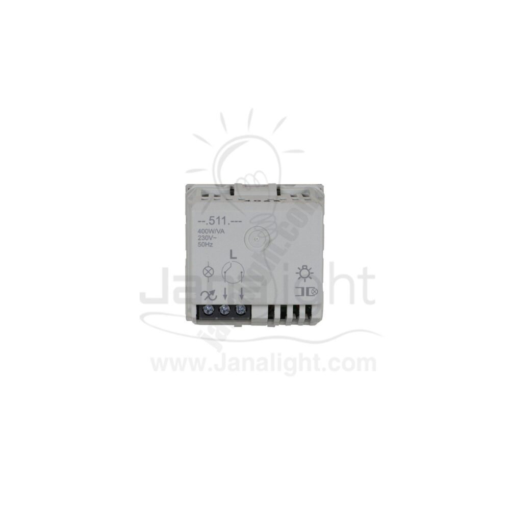 دايمر 400 وات انارة ديفياتير وعادي فضي شنايدر MGU3-511-30 Schneider Electric MGU3.511.30 Rotary Dimmer - 40-400 W/VA One/Two Way Switch