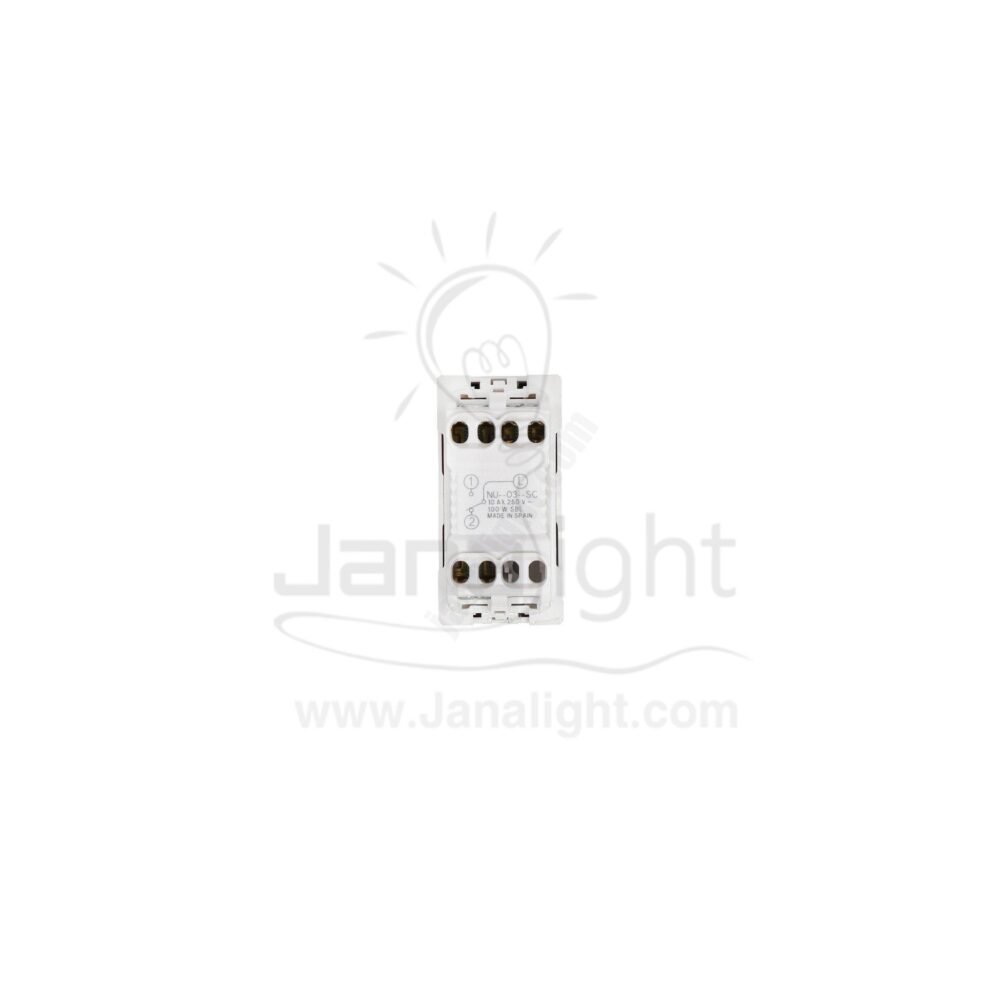مفتاح ديفياتير 10أمبير بمسامير أبيض شنايدر يونيكا NU310318SC Schneider electric switch NU310318SC
