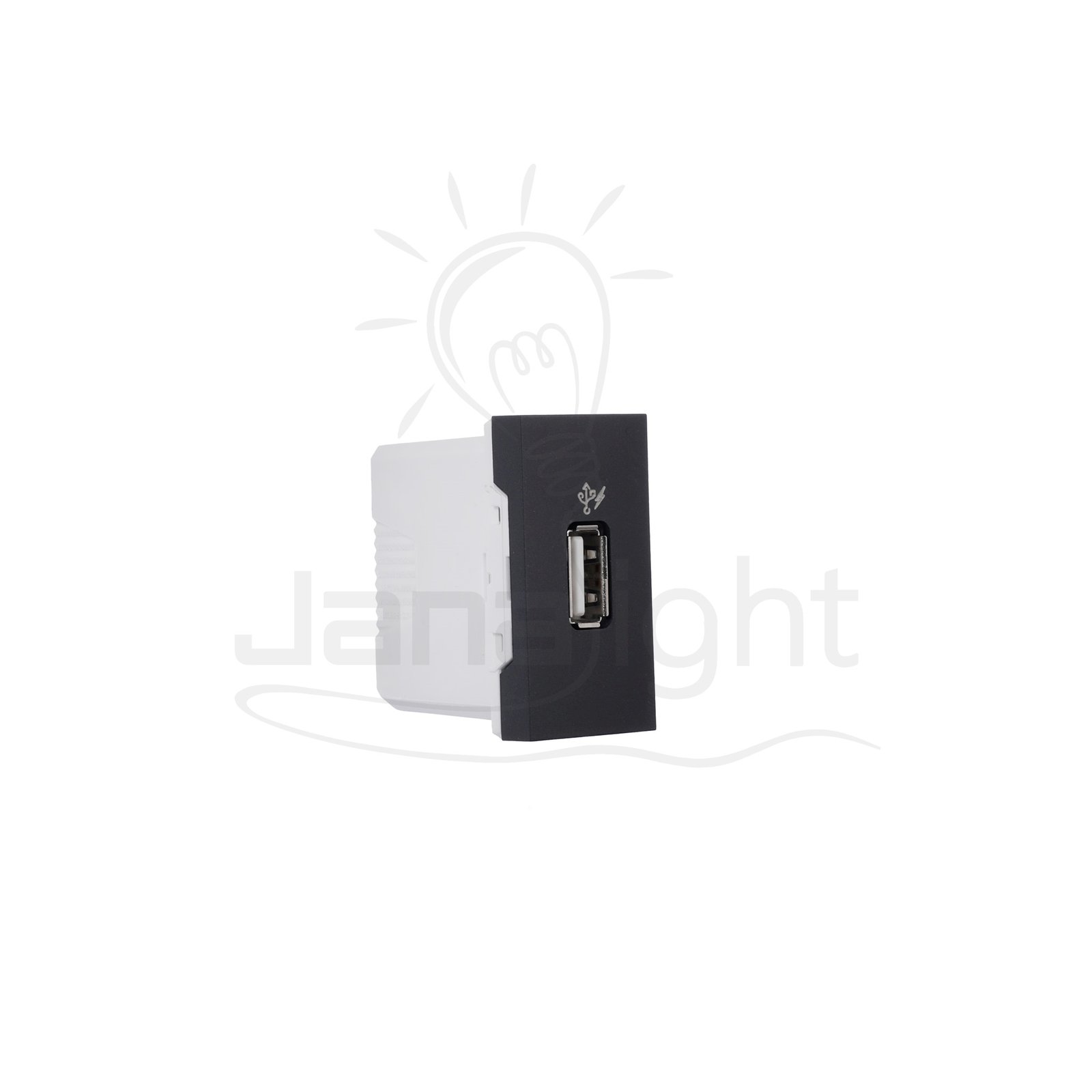 مدخل USB اسود شنايدر نيو يونيكا New Unica USB charger schneider NU342854