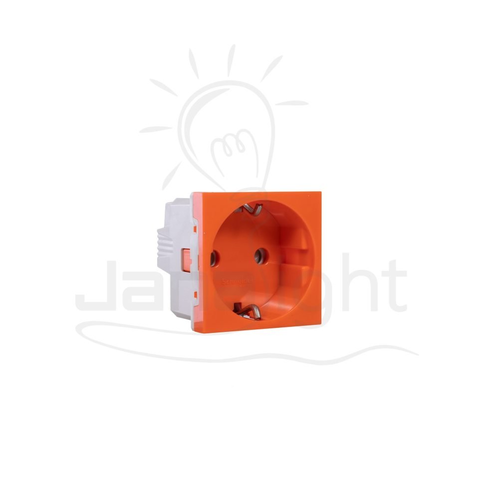 بريزة مجوفة 16 أمبير برتقالي شنايدر يونيكا NU303761 Unica socket 16A Schneider NU303761 14411032(1)