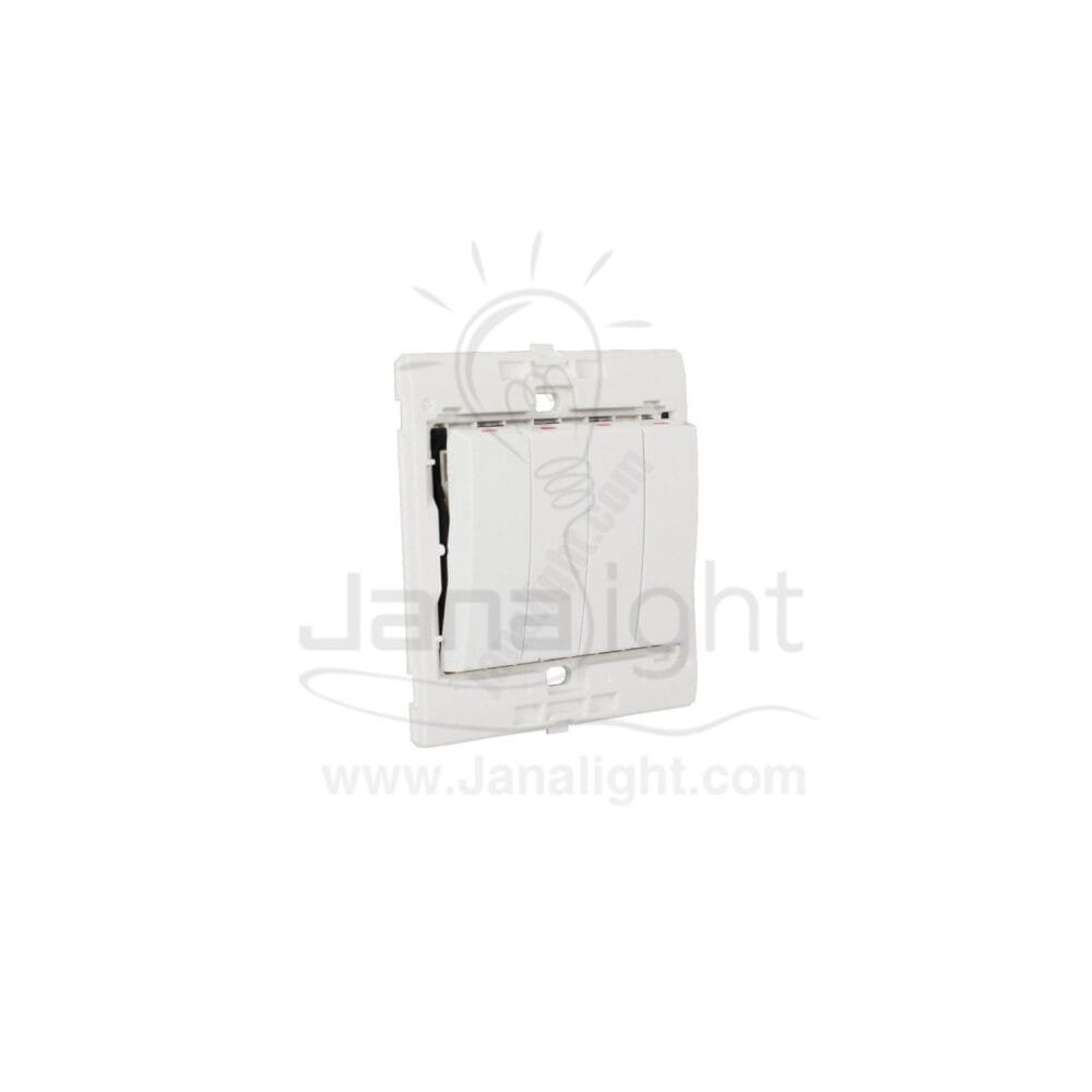 مفتاح ديفياتير رباعي 7x7 ساس ابيض Quadruple white switch - 2-way 7*7 sas