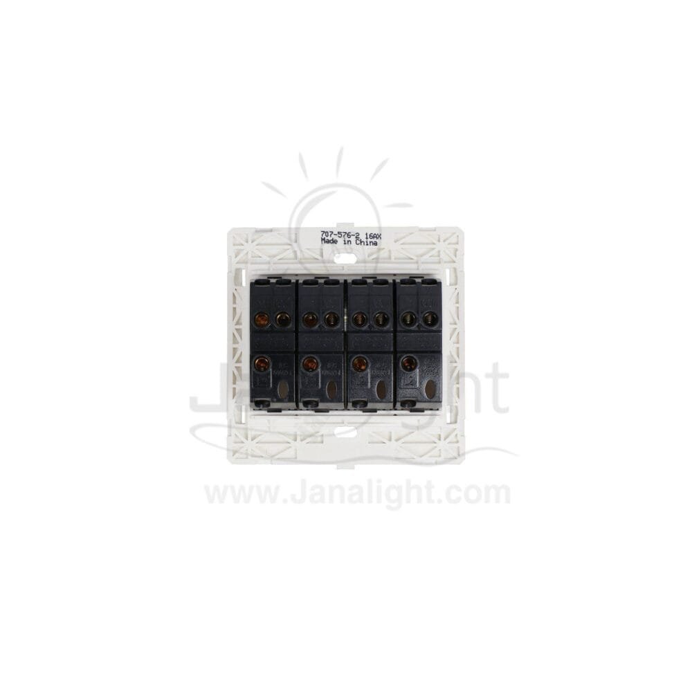 مفتاح ديفياتير رباعي 7x7 ساس ابيض Quadruple white switch - 2-way 7*7 sas