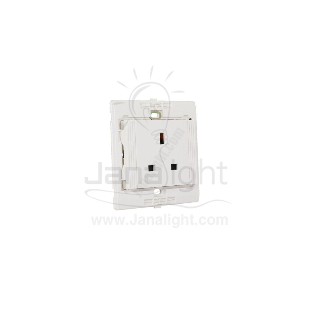 بريزة انكليزي ديكور 7x7 ساس ابيض white decor Socket universal 7*7 sas