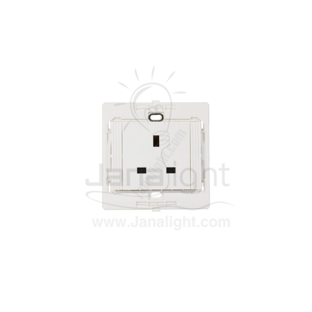 بريزة انكليزي ديكور 7x7 ساس ابيض white decor Socket universal 7*7 sas