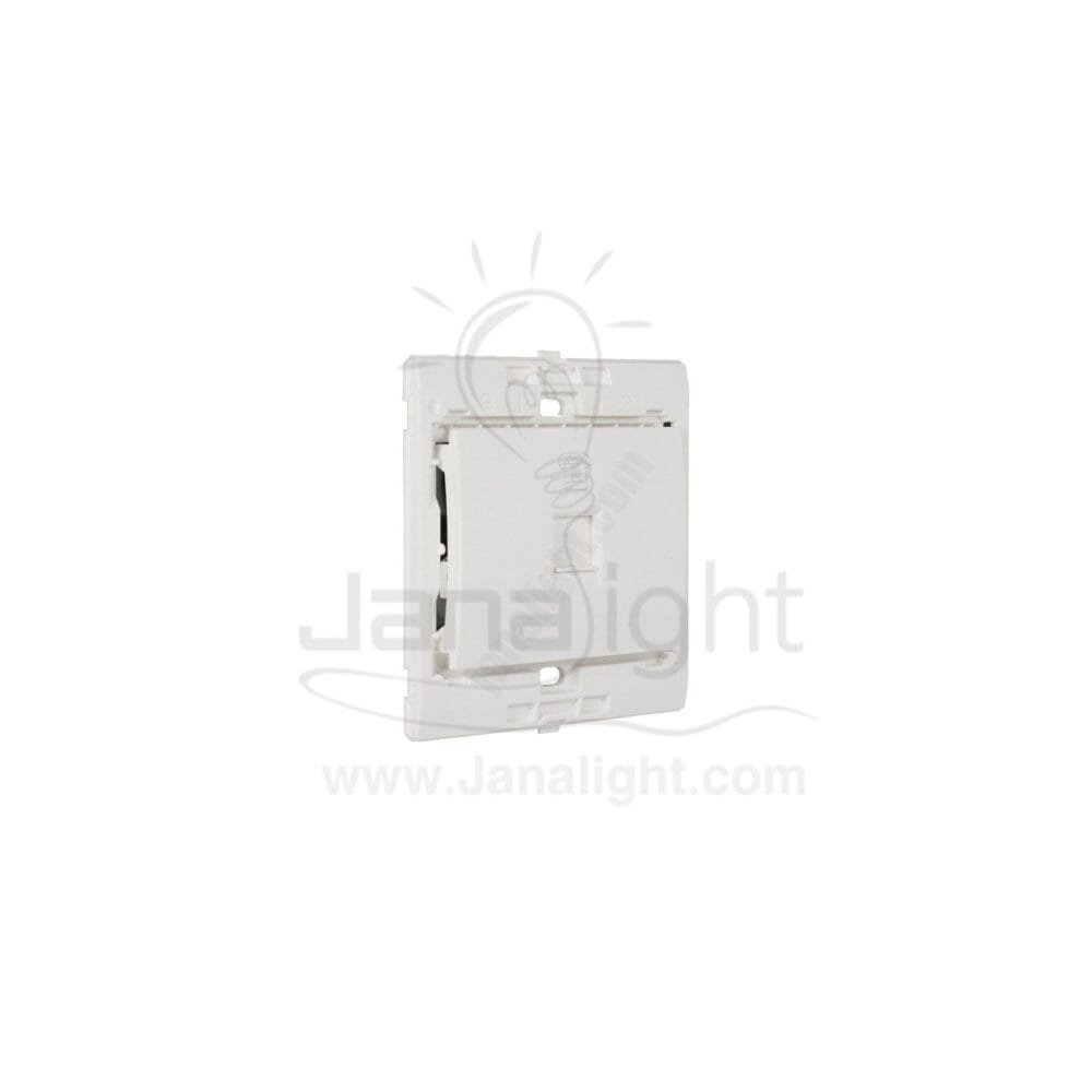 بريزة تليفون 4 طرف 7x7 ساس ابيض White telephone socket CAT 3 SAS 7*7