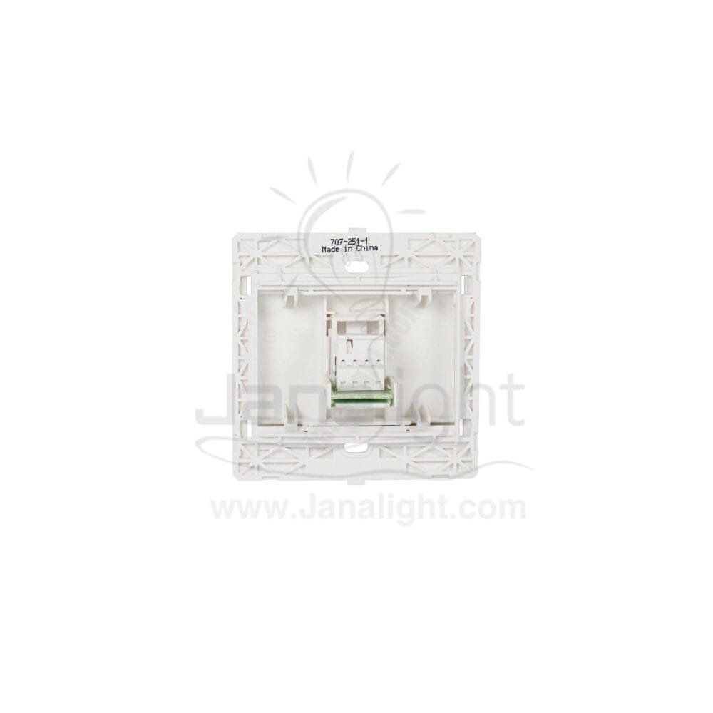 بريزة تليفون 4 طرف 7x7 ساس ابيض white Phone Socket 4 tip 7*7 sas