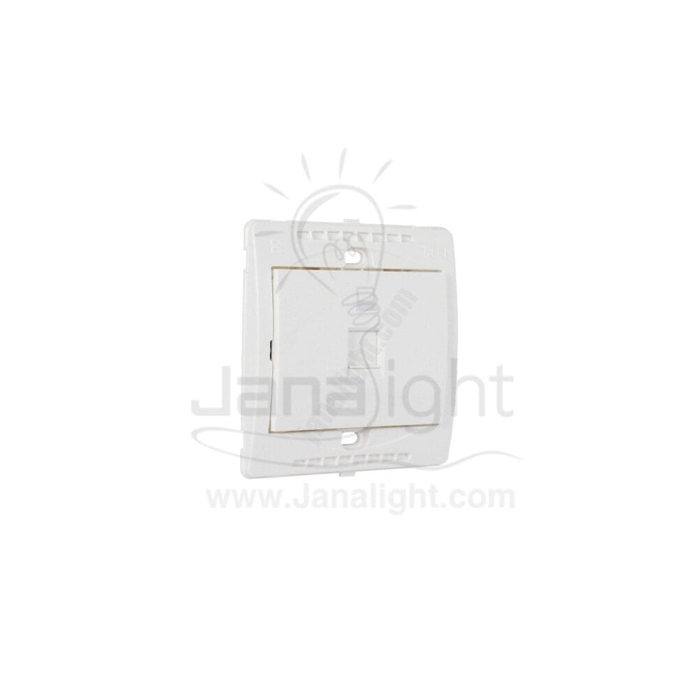 بريزة نت CAT 5 7x7 ساس ابيض white CAT5 socket 7*7 sas