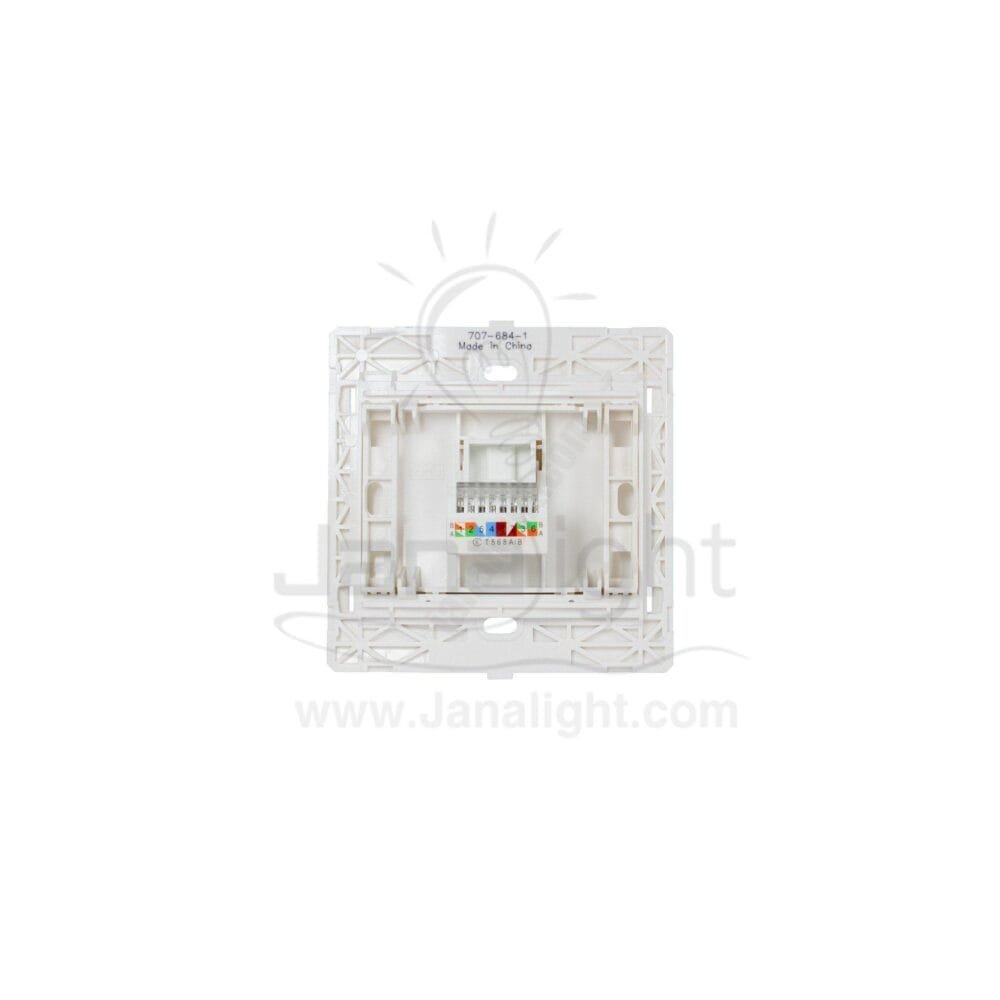 بريزة نت CAT6 7x7 ساس ابيض white CAT6 socket 7*7 sas