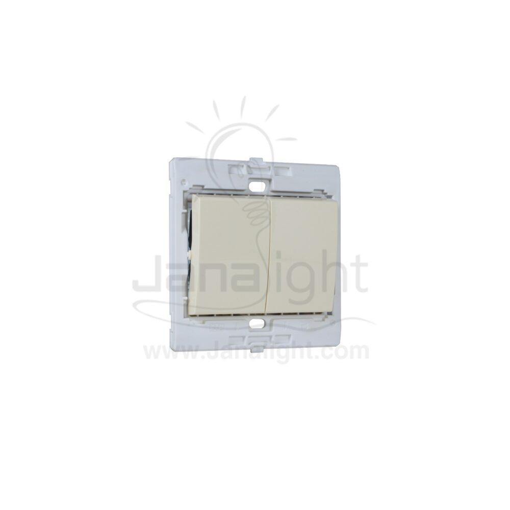 مفتاح ديفياتير مجوز 7x7 ساس بيج Double beige switch - 2-way 7*7 sas 14502006(1)