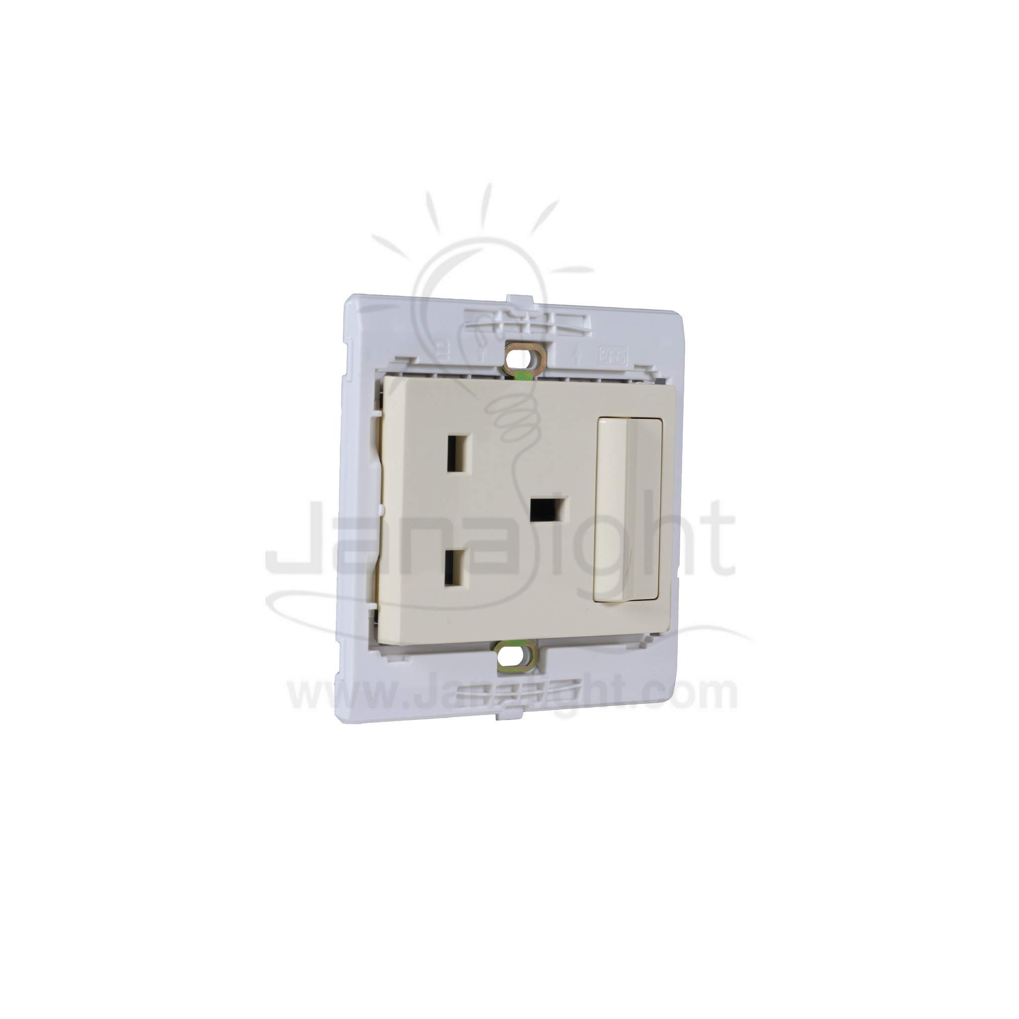 بريزة انكليزي بمفتاح 7x7 ساس بيج beige Socket universal with switch 7*7 sas 14502018(1)