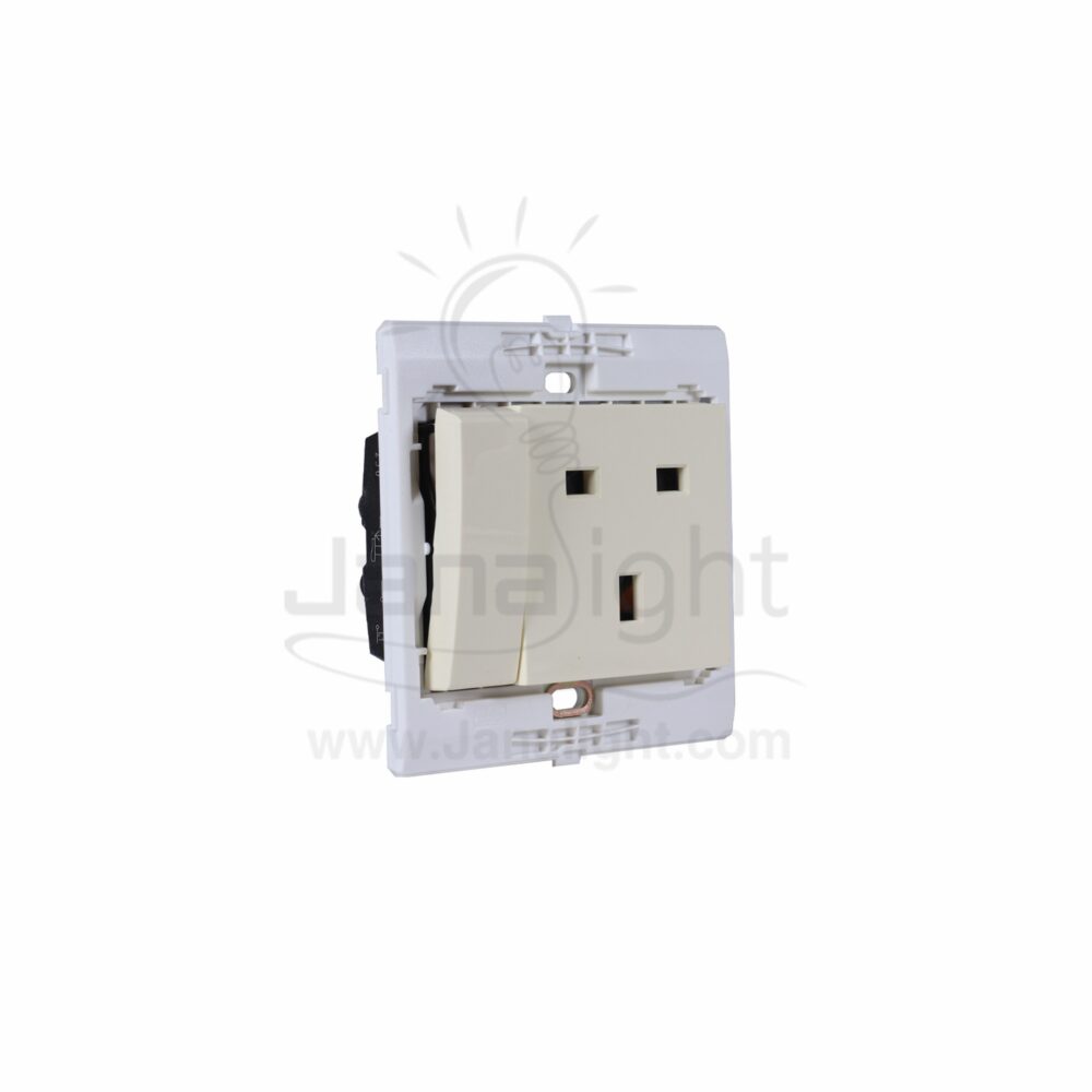 بريزة انكليزي ومفتاح جانبي 7x7 ساس بيج beige Socket universal 7*7 sas 14502019(1)