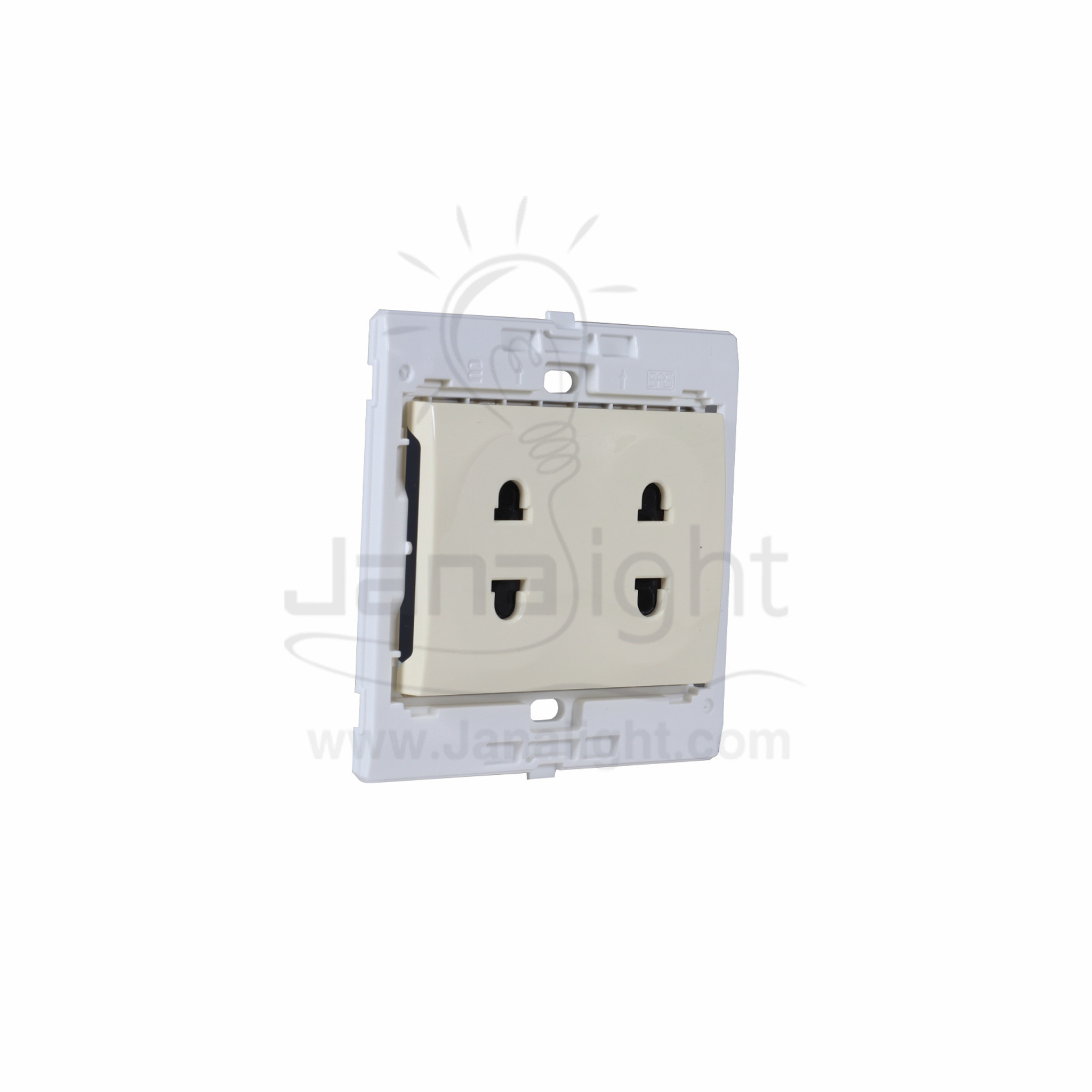 بريزة امريكي مجوز ساس 7x7 بيج Double beige socket 7*7 sas 14502024(1)