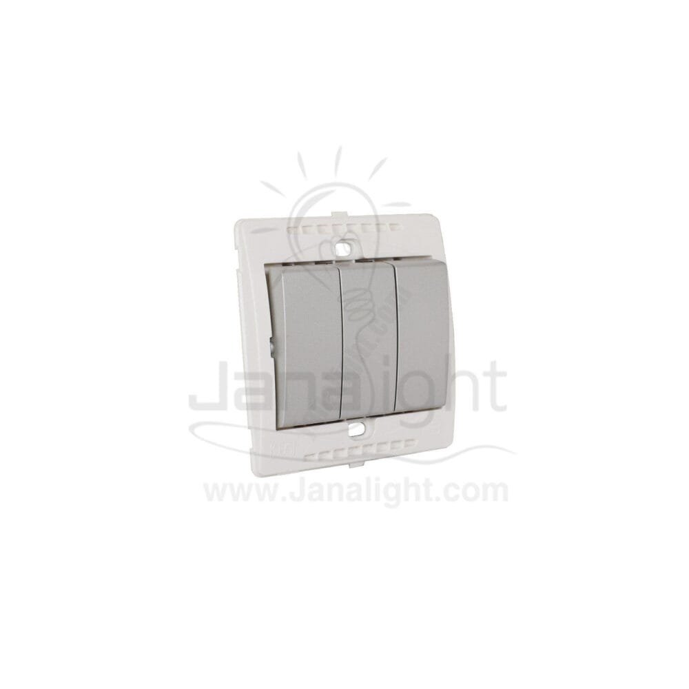 مفتاح ثلاثي 7x7 ساس ستانلس triple stainless Switch 7*7 sas
