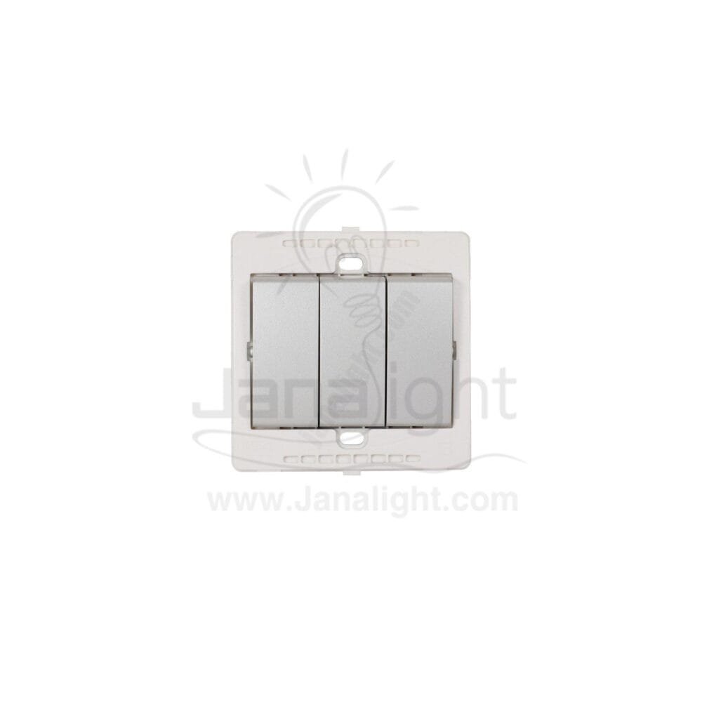 مفتاح ثلاثي 7x7 ساس ستانلس triple stainless Switch 7*7 sas