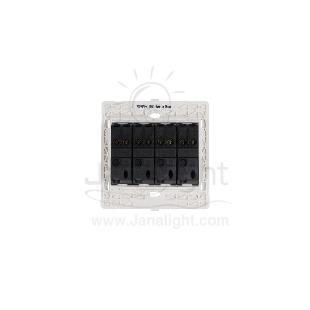 مفتاح رباعي 7x7 ساس ستانلس Quadruple stainless Switch 7*7 sas