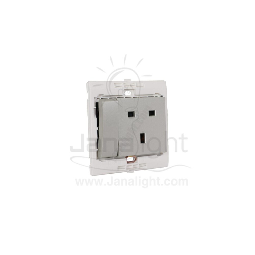 بريزة انكليزي ومفتاح جانبي 7x7 ساس ستانلس stainless Socket universal with switch 7*7 sas