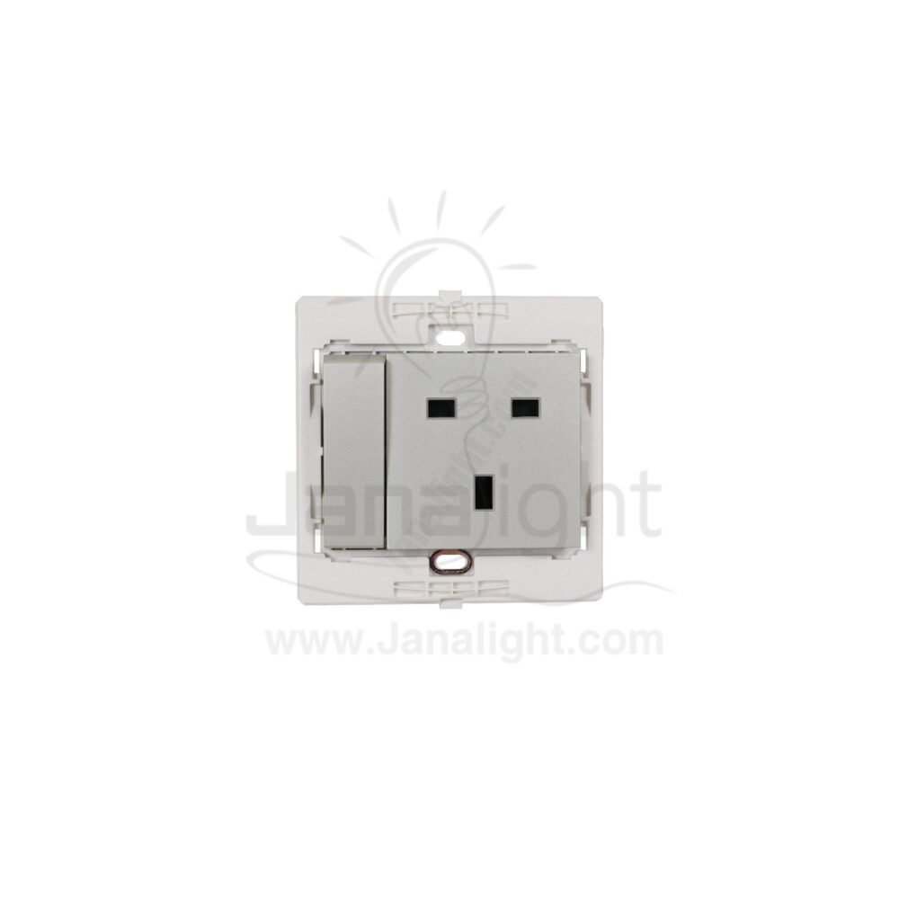 بريزة انكليزي ومفتاح جانبي 7x7 ساس ستانلس stainless Socket universal with switch 7*7 sas
