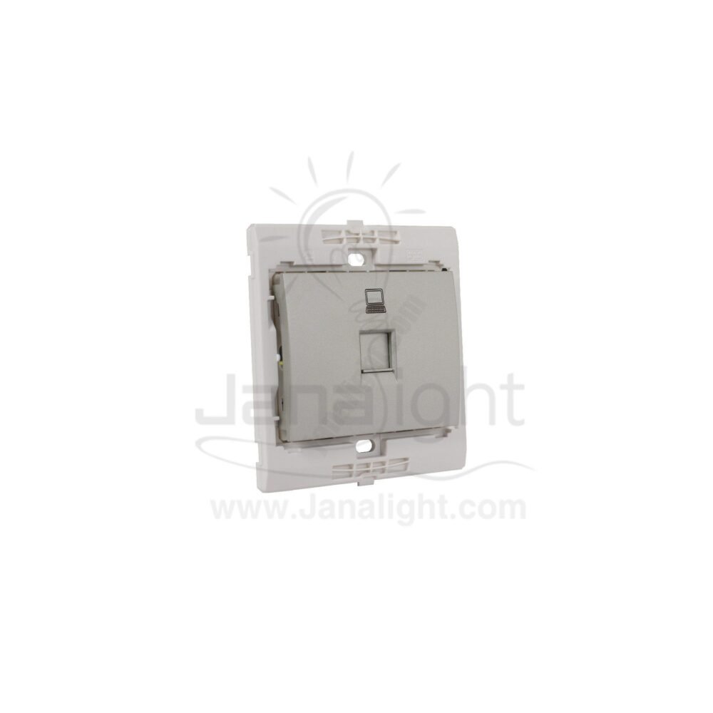 بريزة نت 7x7 CAT5 ساس ستانلس stainless CAT5 socket 7*7 sas