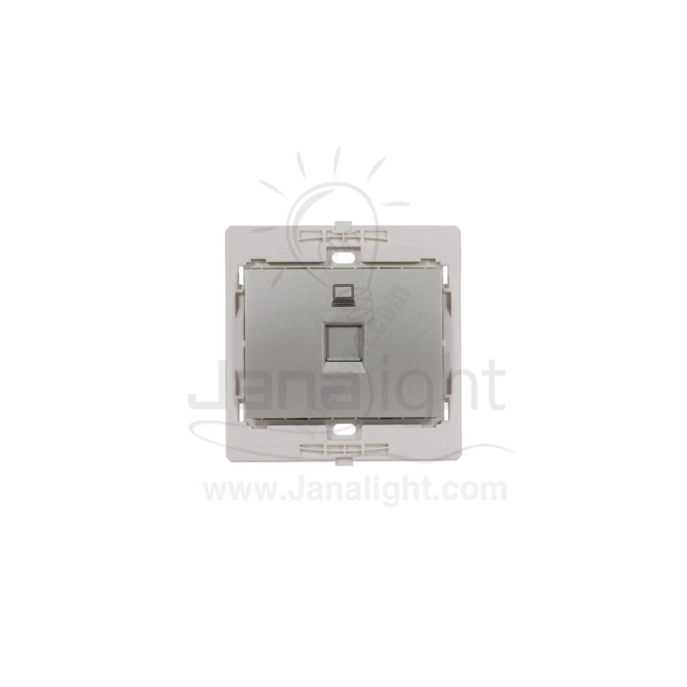 بريزة نت 7x7 CAT5 ساس ستانلس stainless CAT5 socket 7*7 sas