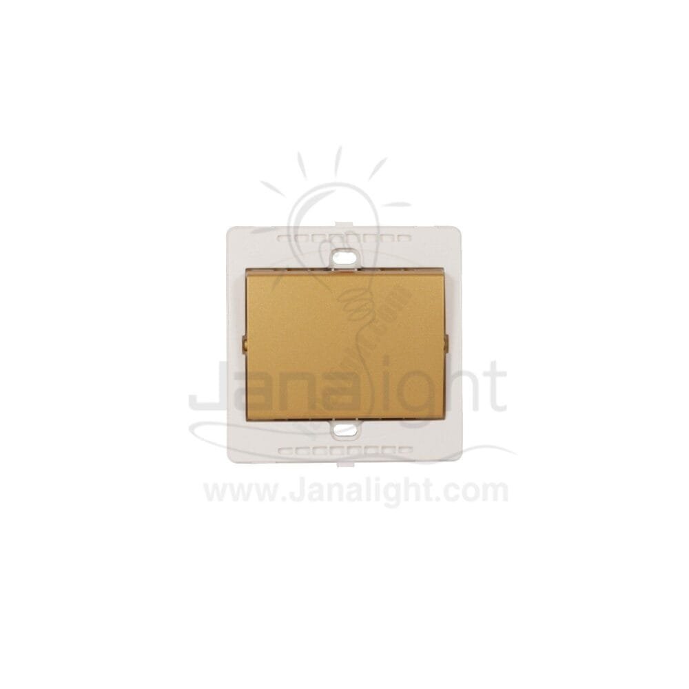 مفتاح مفرد 7x7 ساس ذهبي مط Matt gold Switch 7*7 sas