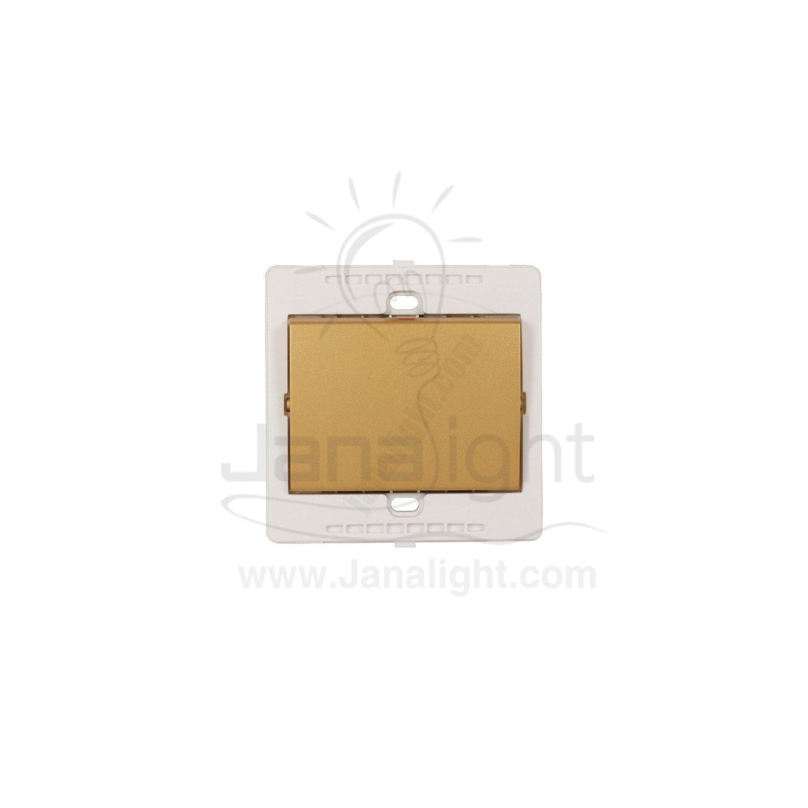 مفتاح مفرد 7x7 ساس ذهبي مط Matt gold Switch 7*7 sas