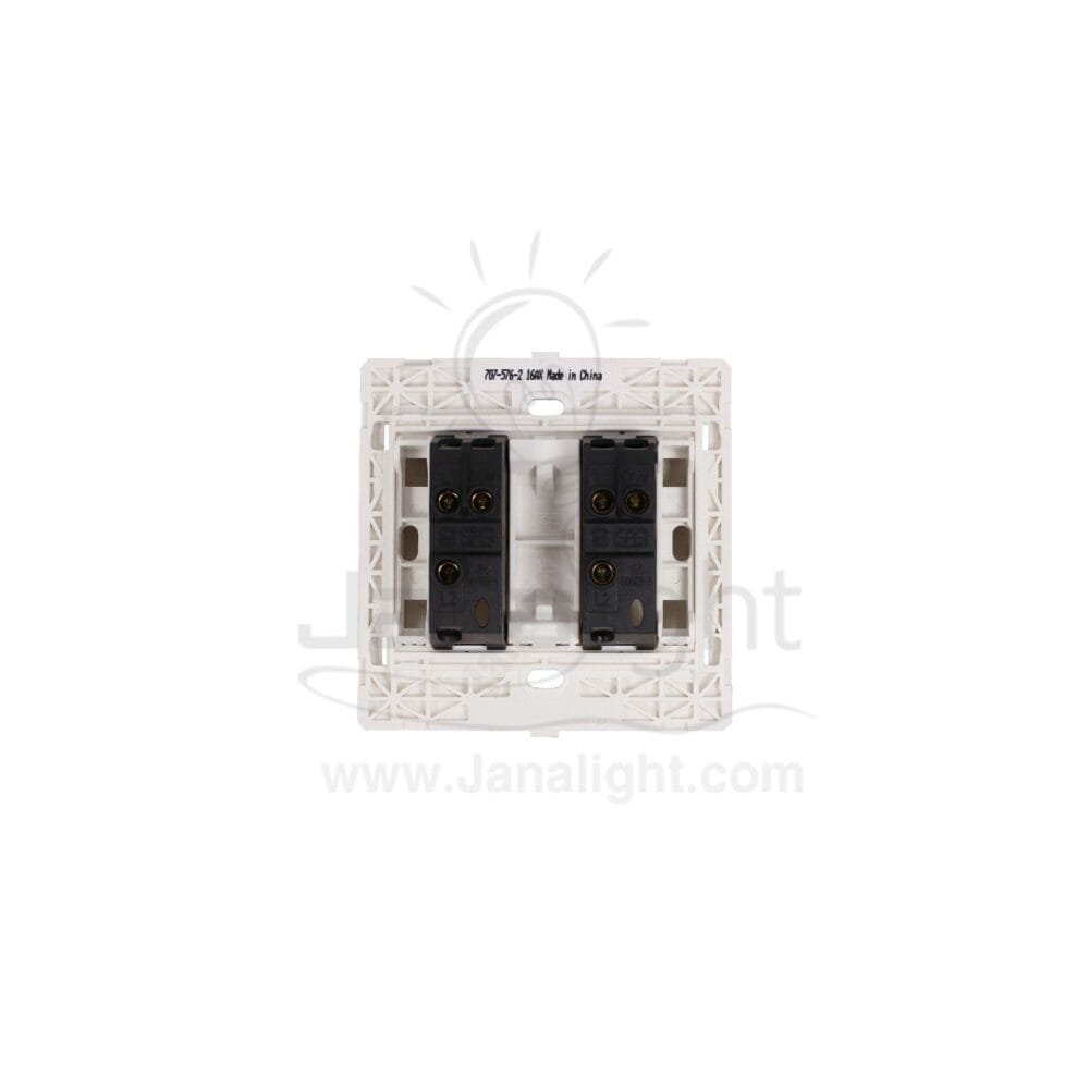 مفتاح ديفياتير مجوز 7x7 ساس ذهبي مط Double Matt gold switch - 2-way 7*7 sas