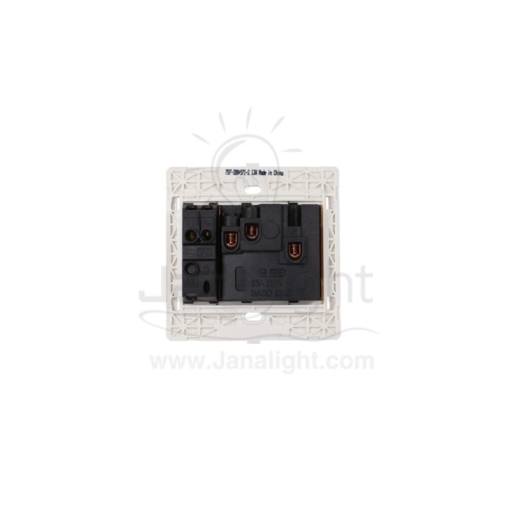 بريزة انكليزي ومفتاح جانبي 7x7 ساس ذهبي مط Matt gold Socket universal with switch 7*7 sas