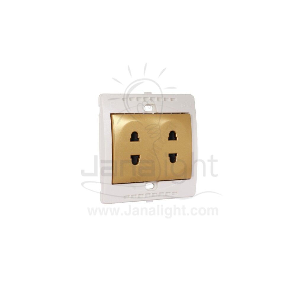 بريزة امريكي مجوز 7x7 ساس ذهبي مط Double Matt gold socket 7*7 sas