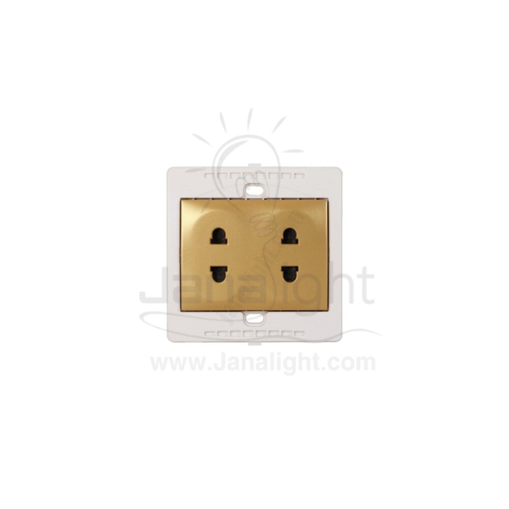 بريزة امريكي مجوز 7x7 ساس ذهبي مط Double Matt gold socket 7*7 sas