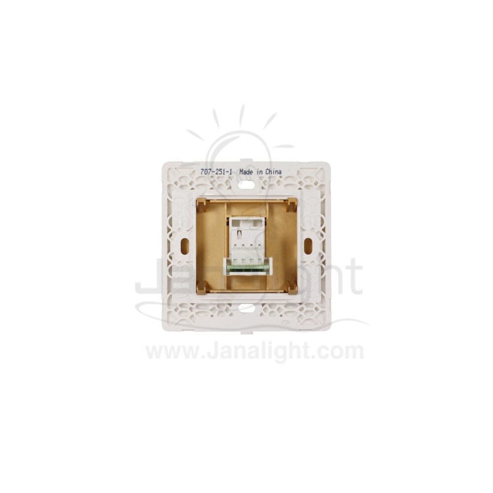 بريزة تليفون 4 طرف 7x7 ساس ذهبي مط Matt gold Phone Socket 4 tip 7*7 sas