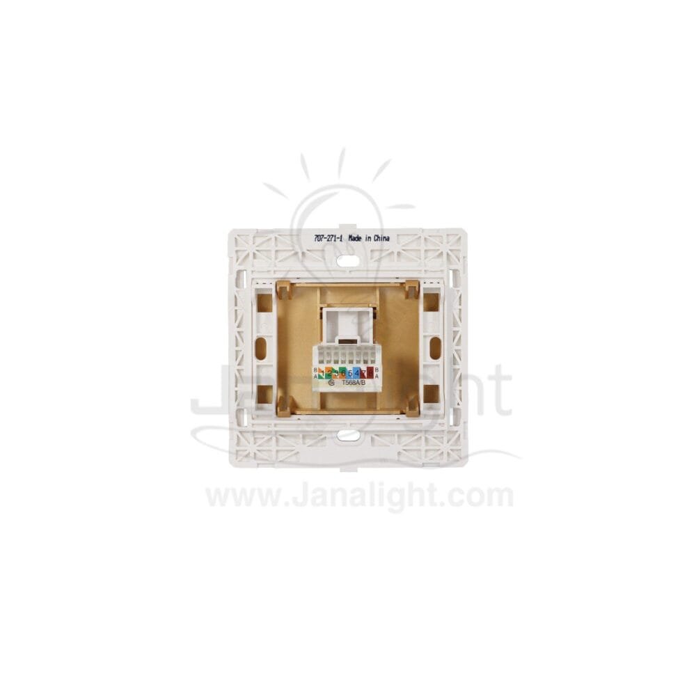بريزة نت CAT5 7x7 ساس ذهبي مط Matt gold CAT5 socket 7*7 sas