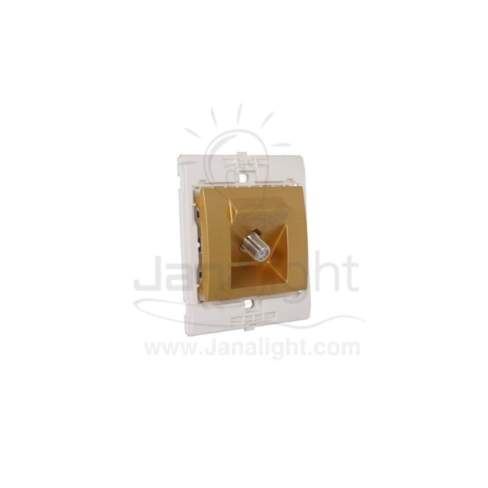 بريزة دش ساس 7x7 ذهبي مط Matt gold satellite socket SAS 7*7