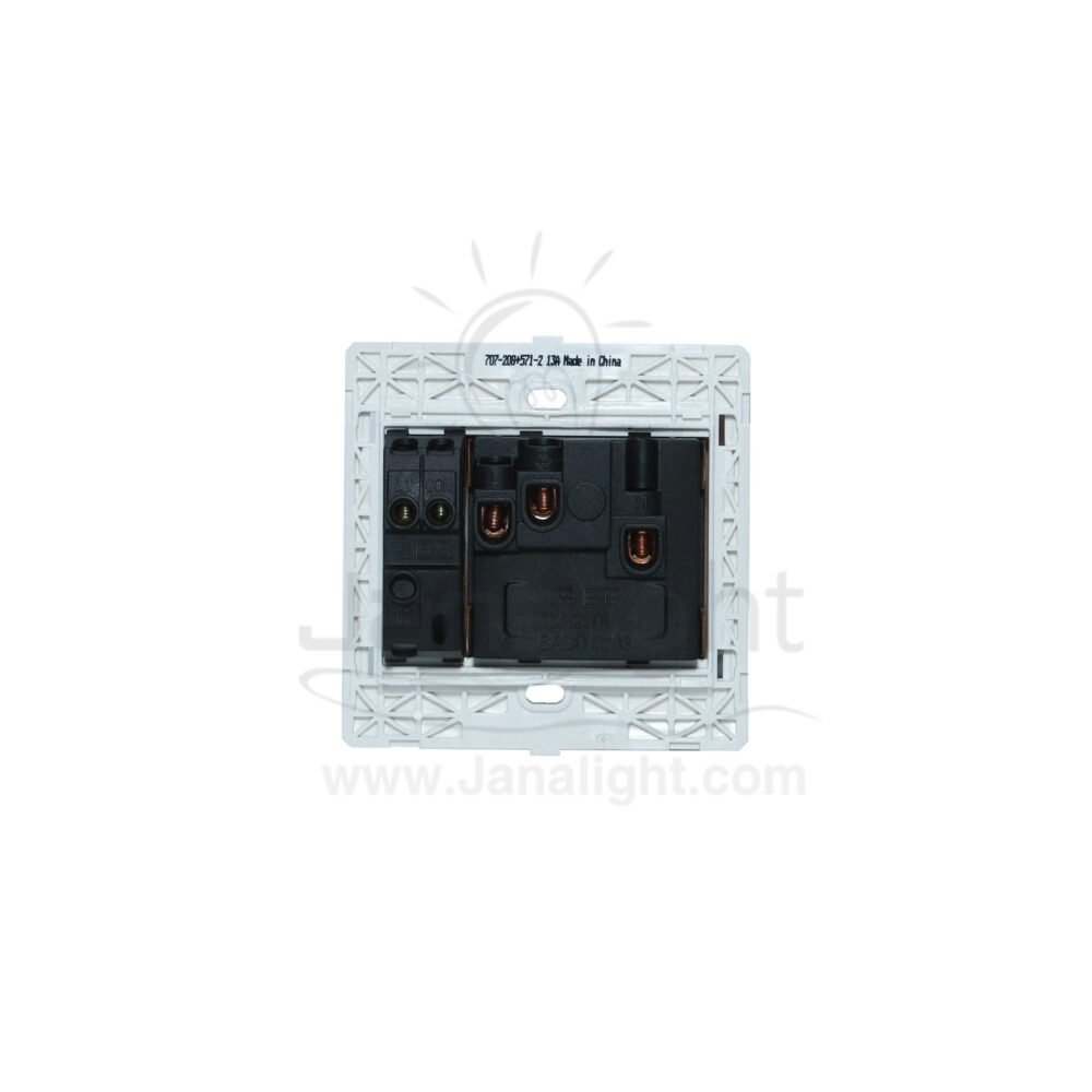 بريزة انكليزي بمفتاح 7x7 ساس بني ميتالك brown metallic Socket universal with switch 7*7 sas