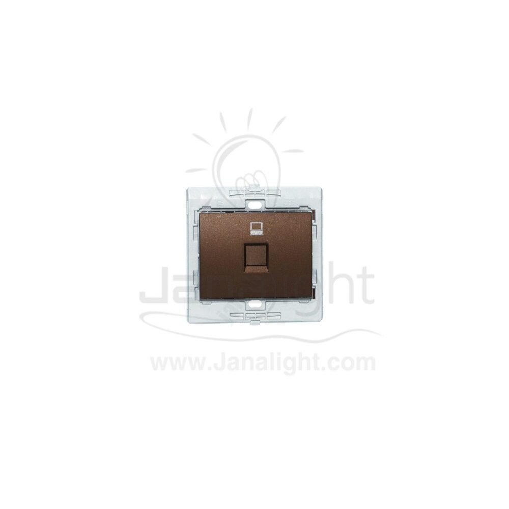 بريزة نت CAT6 7x7 ساس بني ميتالك brown metallic CAT6 socket 7*7 sas
