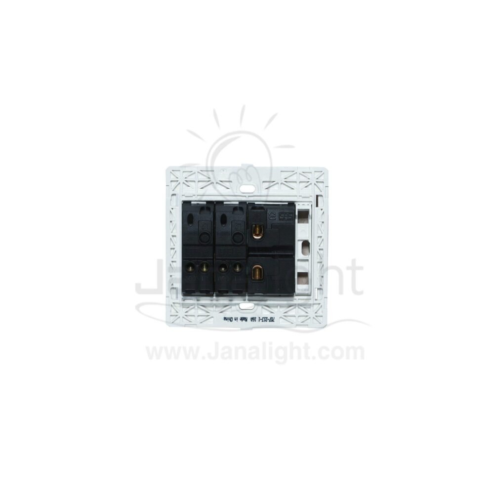 بريزة امريكي ومفتاح احادي مجوز 7x7 ساس بني ميتالك brown metallic socket with Double switch 7*7 sas