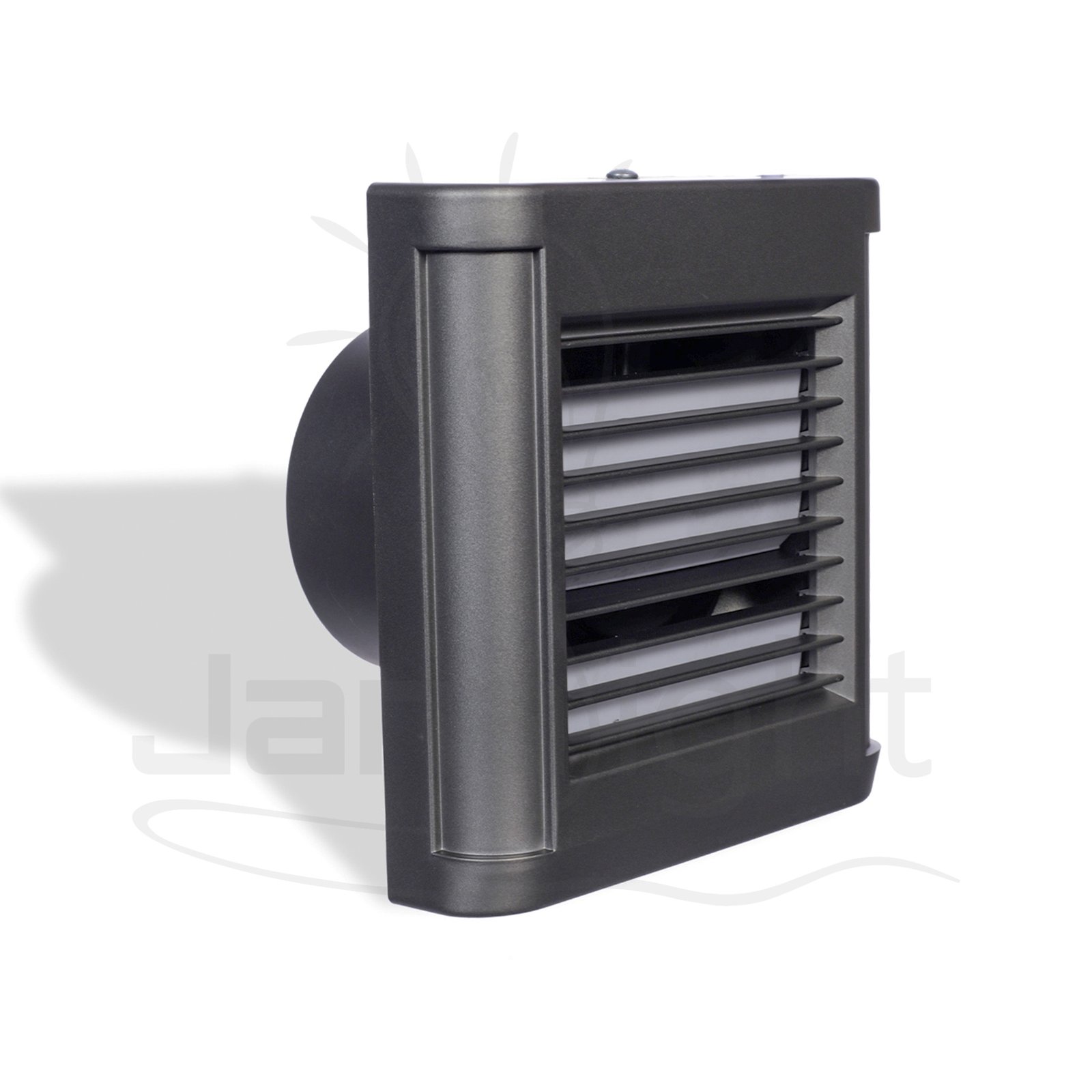 شفاط زجاج 20 سم وش 27 سم بستارة رمادي جنى فان G4020-8 20 cm Fan with 27 cm Cover – Grey – With Curtain – Model G4020-8
