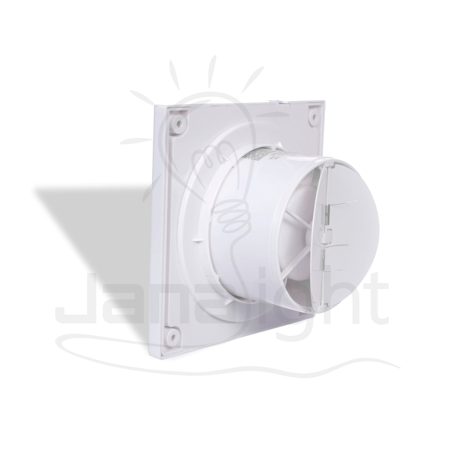 شفاط زجاج 15 سم وش 20 سم ابيض جنى فان G2005-6 15 cm Glass Exhaust Fan with 20 cm Cover – White – Model G2005-6