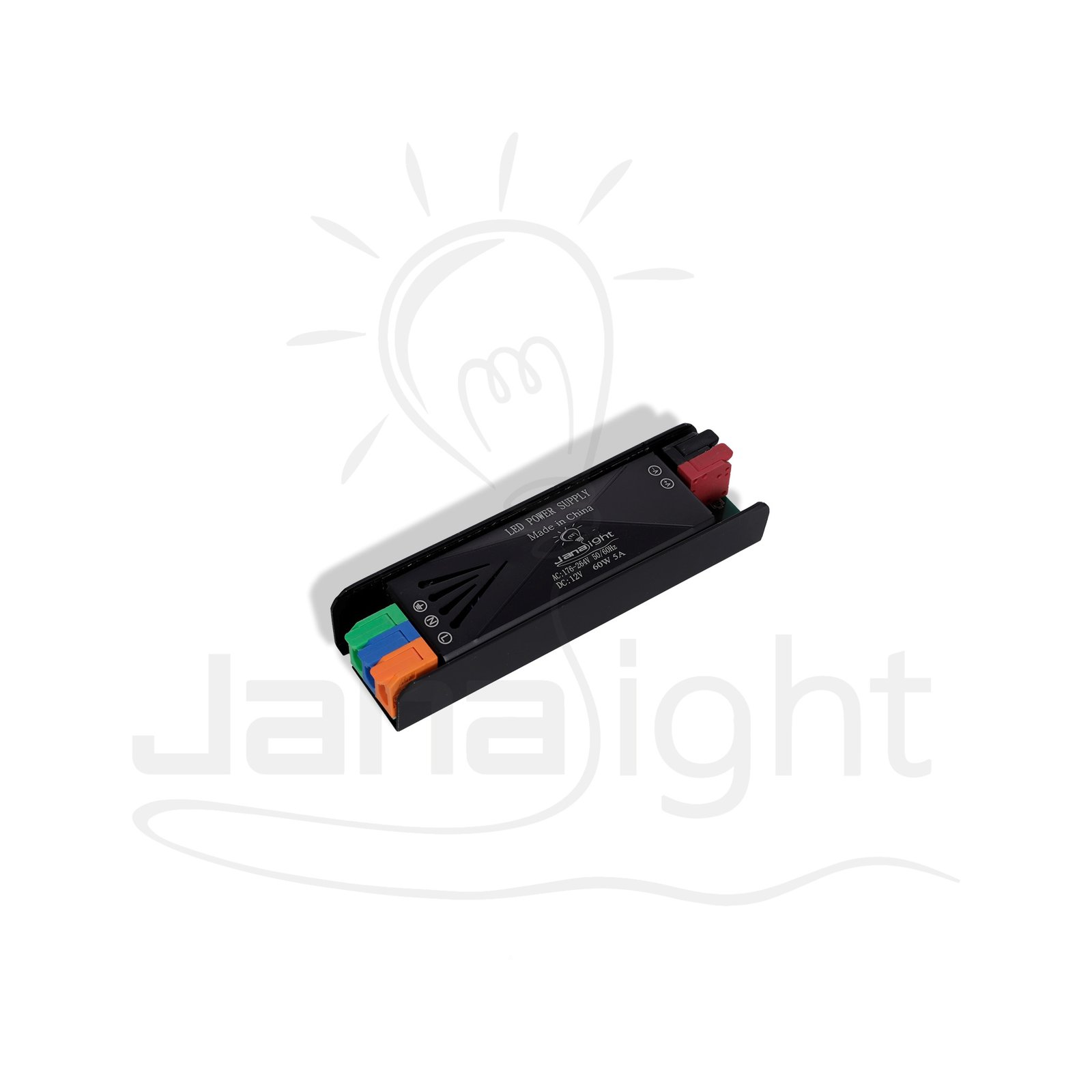 باور سبلاي 5 امبير Hq الترا سلم 60 وات Dc12V فولت Ip20-Dy-60W-12 جني لايت Power Supply Hq Ultra Slim 5A 60W Dc 12V Ip20 - Dy-60W-12 Jana Light