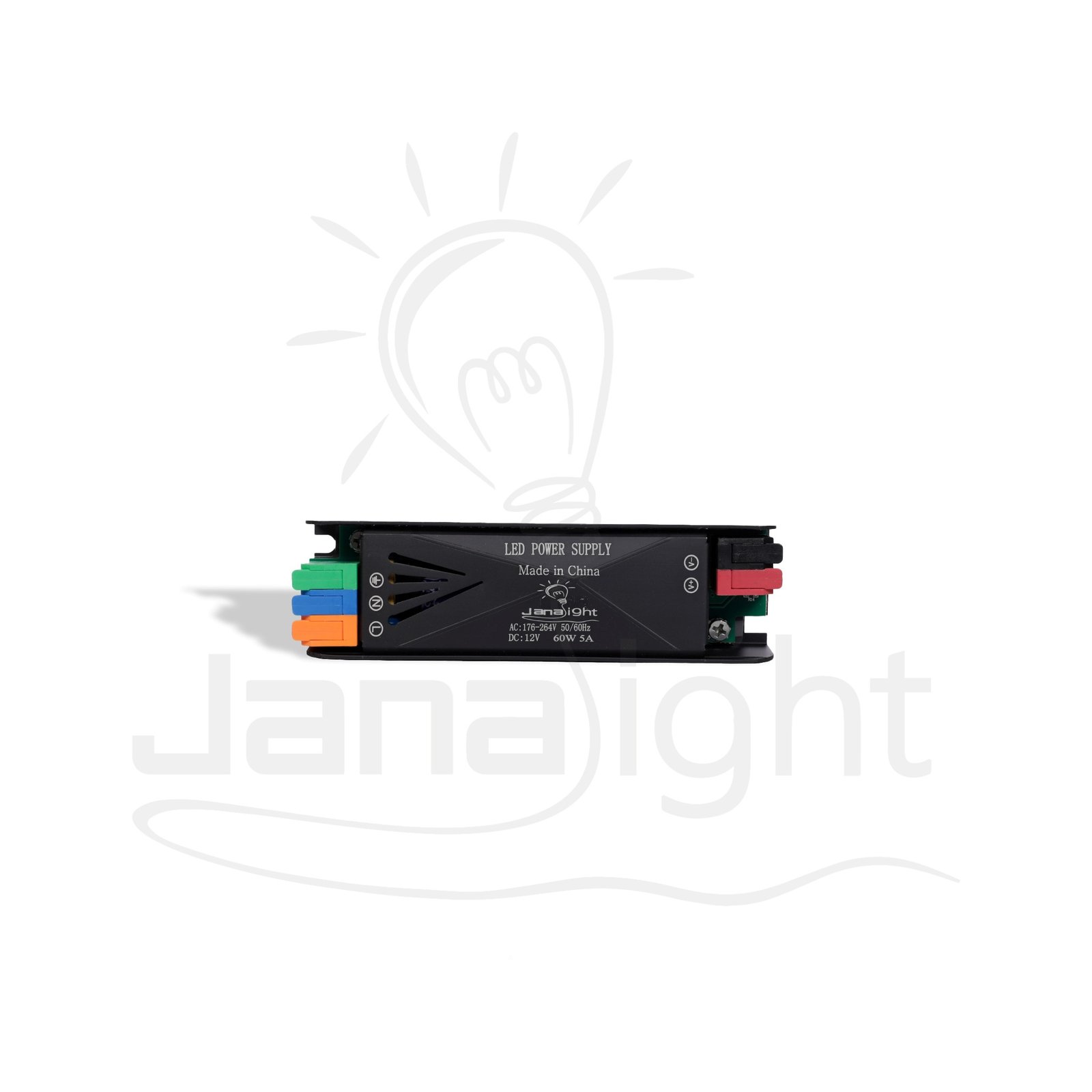 باور سبلاي 5 امبير Hq الترا سلم 60 وات Dc12V فولت Ip20-Dy-60W-12 جني لايت Power Supply Hq Ultra Slim 5A 60W Dc 12V Ip20 - Dy-60W-12 Jana Light