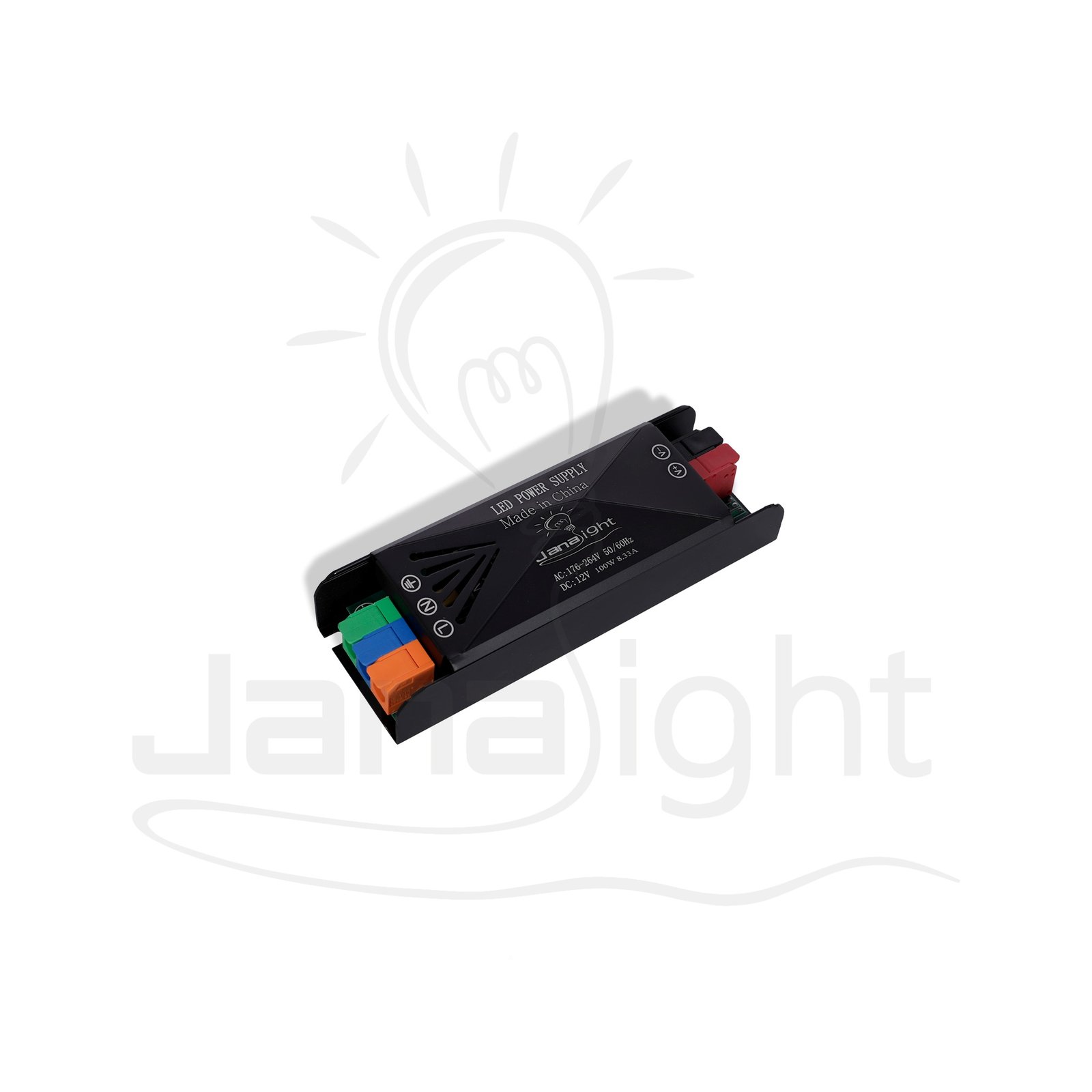 باور سبلاي 8.5 امبير HQ الترا سلم 100 وات DC12V فولت IP20-DY-100W-12 جني لايت Power Supply HQ Ultra Slim 8.5A 100W DC 12V IP20 - DY-100W-12 Jana Light