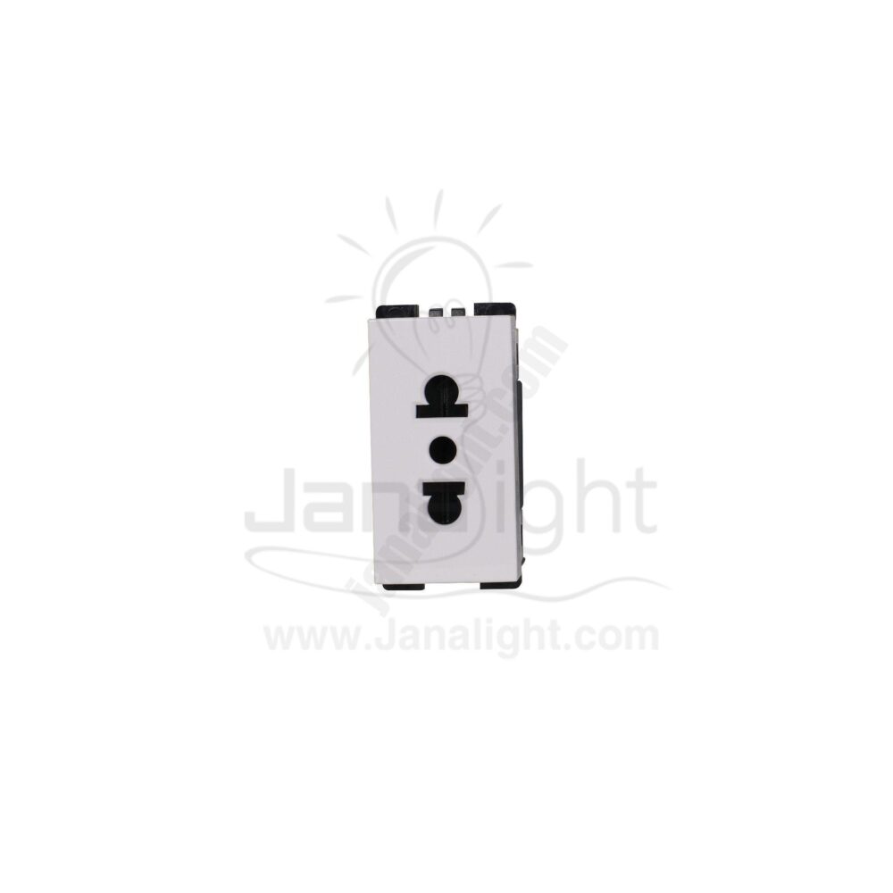 بريزة امريكي ايرث بالحماية ساس ايكو 16 امبير SAS Electric 16a Socket Euro-American Type With Shutter & Earth