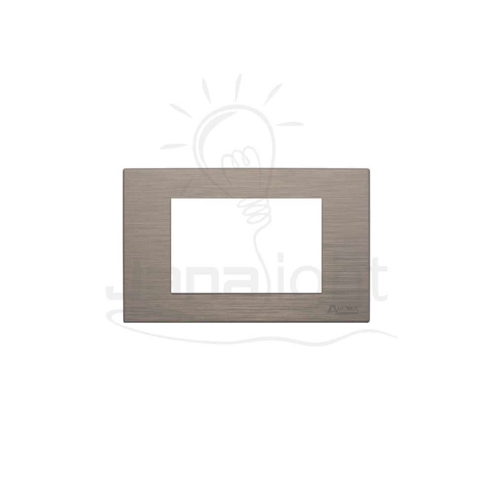 وش فينيتو ذهبي مموج AROMA golden 3 gang screwless wall plate switch cover AROMA