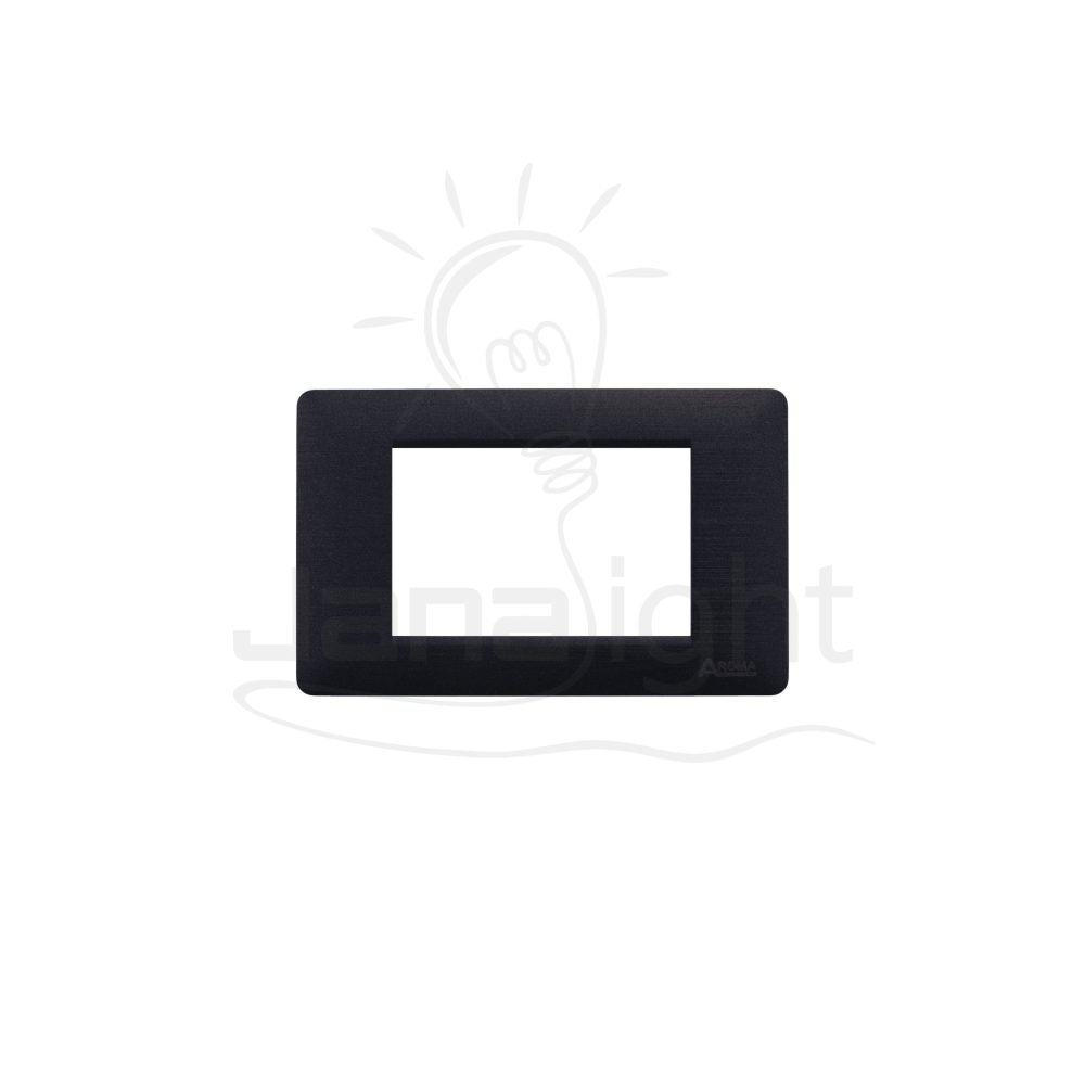 وش ليفانا اسود مموج AROMA black 3 gang screwless wall plate switch cover AROMA